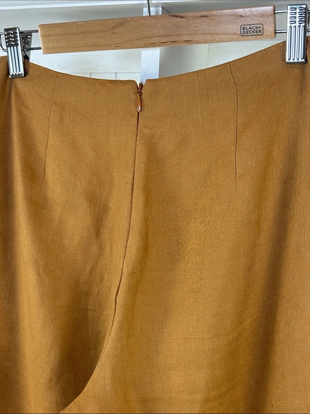 Reformation Brown 100% Linen Cropped Straight Leg Pants 0